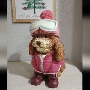 Bella Lux Pink Ski Resort Dog Jacket Christmas Goggles Spaniel Aspen Winter